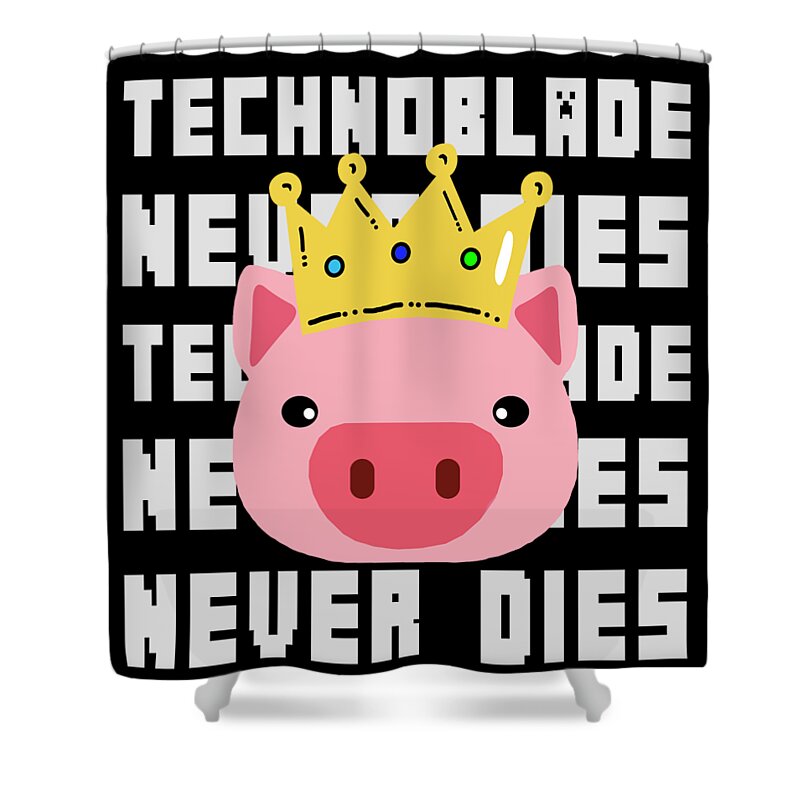 Technoblade never dies - Technoblade merch - Dream SMP Merch Shower Curtain  by TeamDzShirts - Pixels